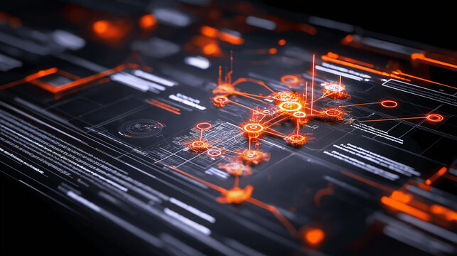 conceptual visualization of quantum computing with glowing elements