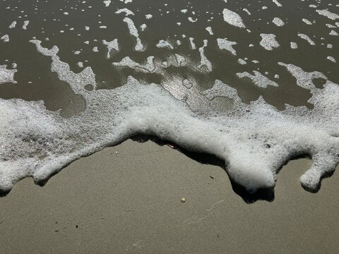 Sea foam on the Sand