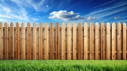 Wooden fence with a clipping path included Low Angle view