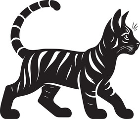 Obraz premium Cat Silhouette Black Vector