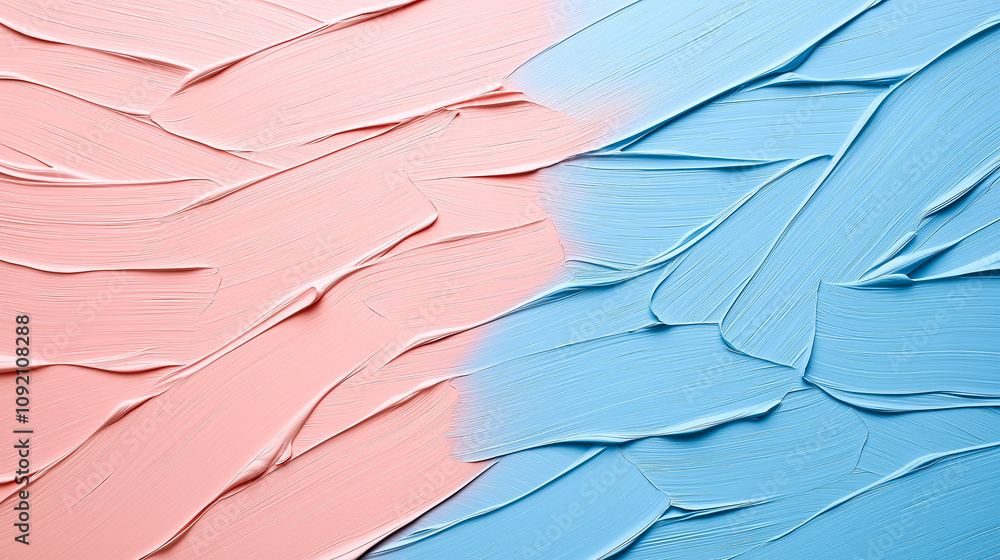 Poster abstract background with textured pink and blue paint strokes, creating vibrant and dynamic visual e
