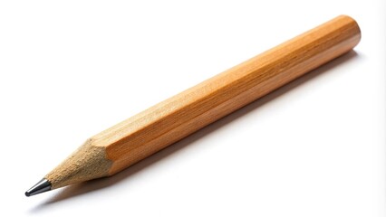 Fototapeta premium wooden pencil isolated on white background