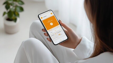 digital health app displaying personalized wellness recommendations, floating on a clean white background, highlighting mobile healthcare solutions