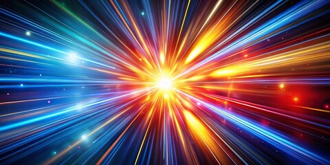 Obraz premium Abstract Speed Lines Radiating from Bright Center, Abstract Art, Speed Light