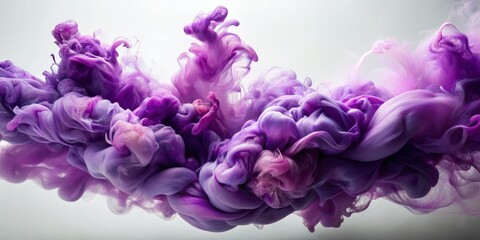 Fototapeta premium Abstract Purple Ink Swirl in Water, Abstract Art, Ink Photography