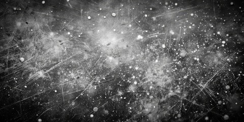 Fototapeta premium Abstract Black and White Background with White Specks and Scratches, texture, background