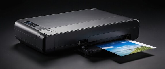 Modern printer producing high-quality image printouts, showcasing advanced technology and creative applications.