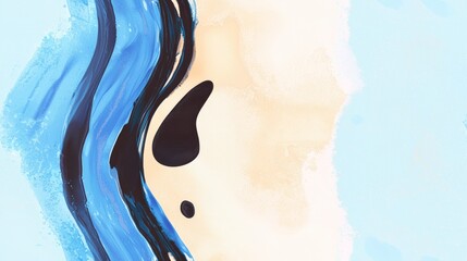 Abstract wavy colorful brush splash