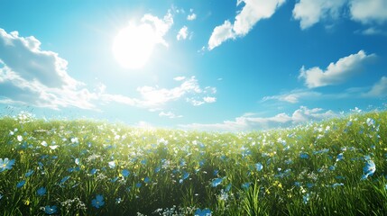 Obraz premium digital technology blue green curve light illustration poster background