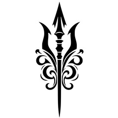 Silhouette of the spear symbol