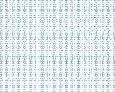 Stream binary code zero one abstract matrix white background with binary computer code. Binary code matrix. Binary code, encryption element.