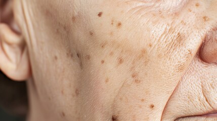 Fototapeta premium Close-up of Wrinkled Skin. beauty, medicine, magazine cover, medical research, passage of time, beauty of life, human skin, skin texture, life cycle, signs of aging