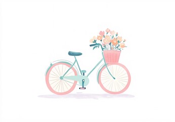 Fototapeta premium bicycle and flowers
