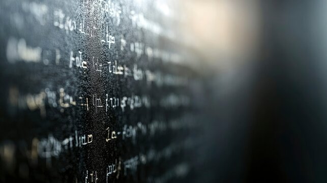 Abstract Background of White Text on a Dark Surface