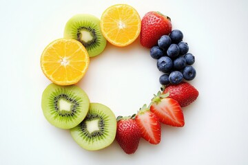 Obraz premium Fresh Fruit Arrangement for Inviting Display