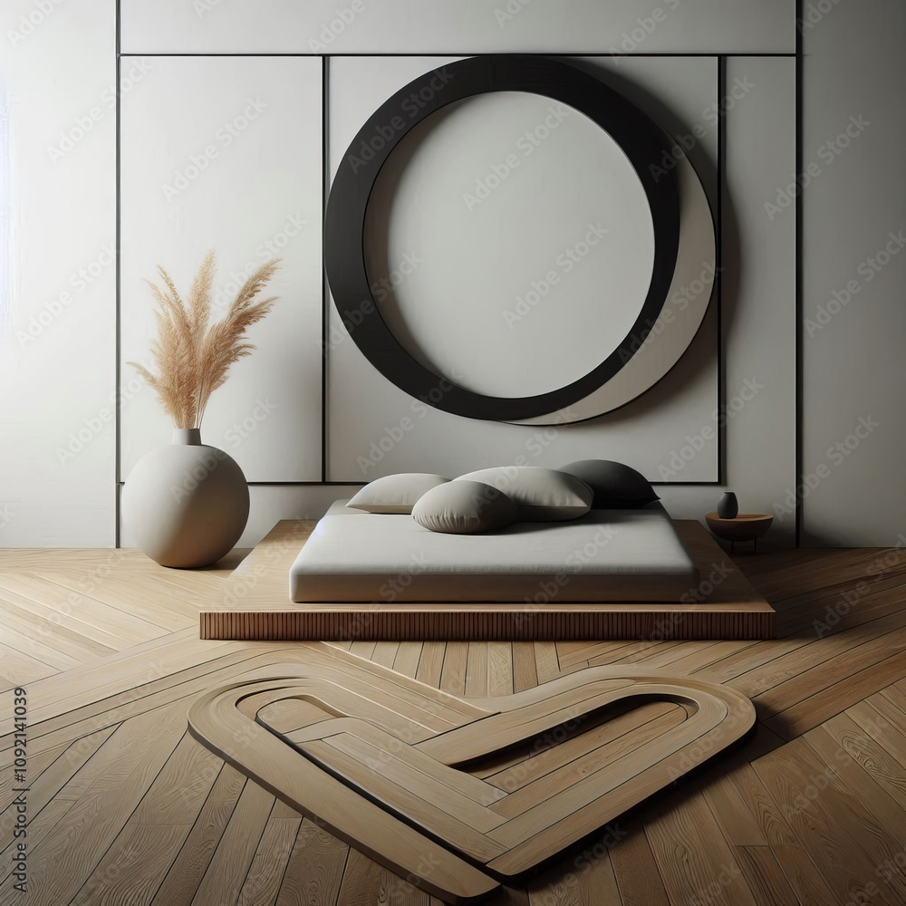 Poster a minimalist with simple lines and shapes