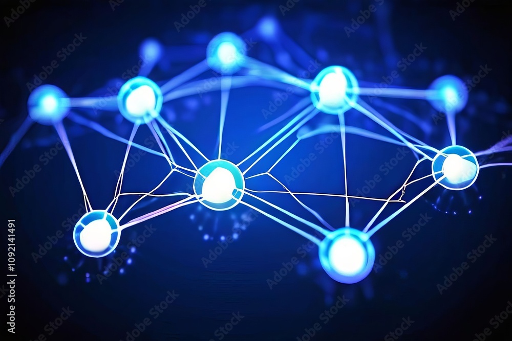 Poster a network of interconnected nodes symbolizing collaboration and
