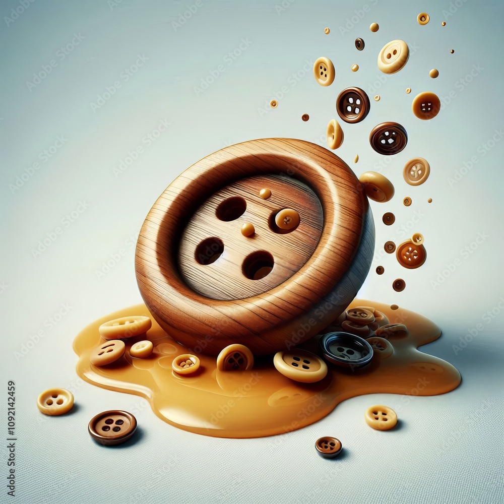 Poster a single dropped button implies detail functionality or the over