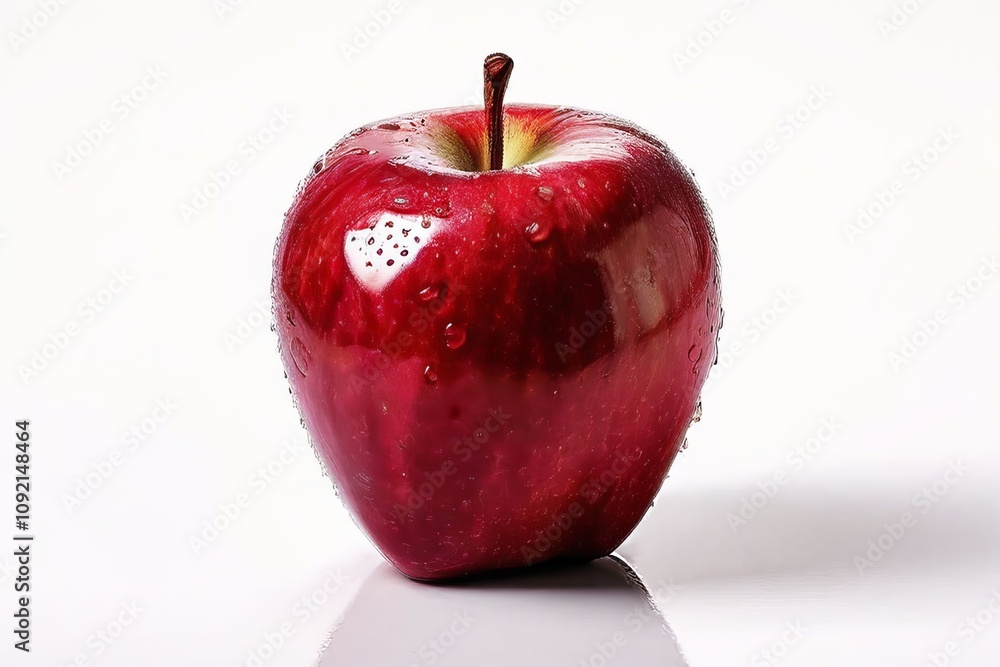 Poster apple with reflections showing the apples reflection