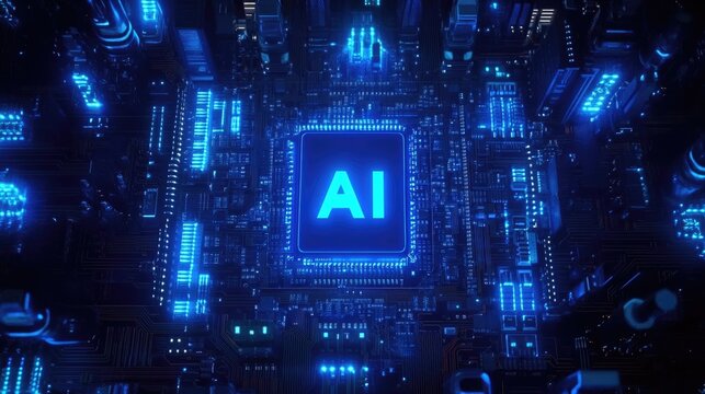 ai on chip circuit background