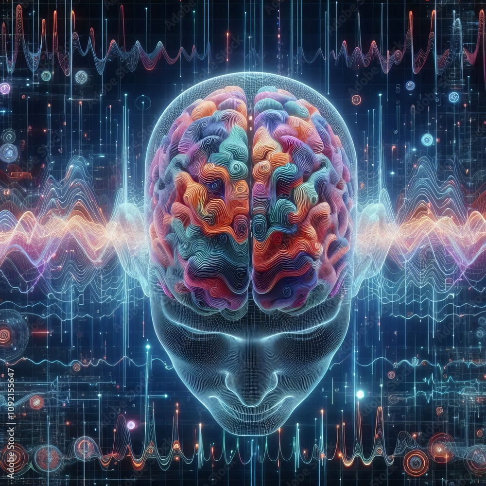 Poster brain wave signal patterns