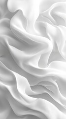 Obraz premium Soft Gray Waves on Minimalist White Background