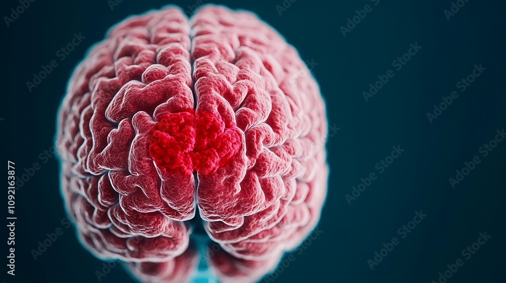 Poster intricate and detailed of the human brain anatomy showcasing the complex structure and organic textu