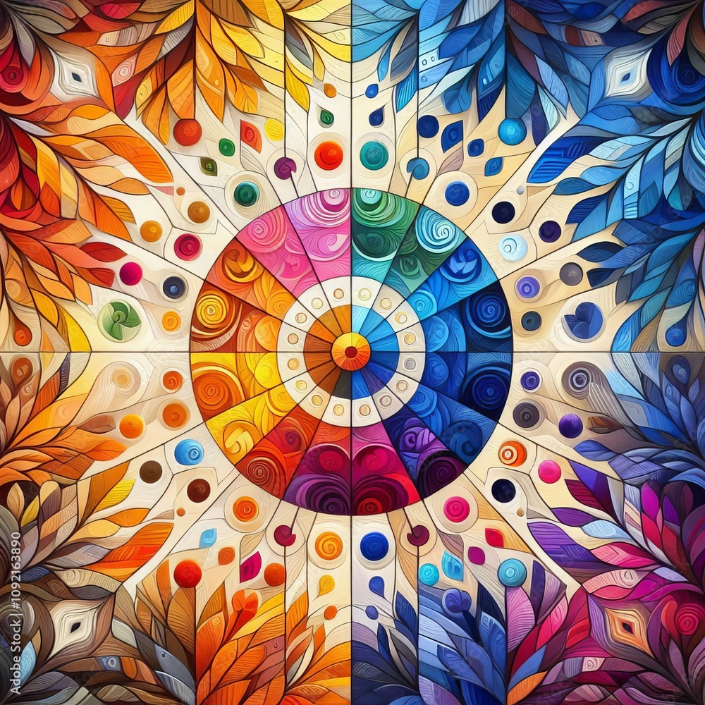 Poster complementary colors using colors opposite each other on the col