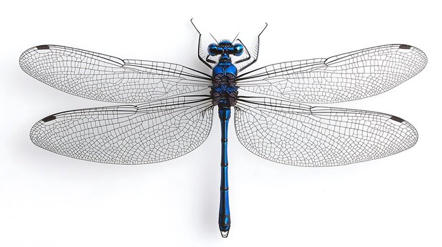 Blue Dragonfly Wings  Insect Macro Photography  Nature Close up