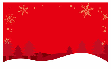 雪の降る森の背景イラスト素材