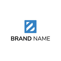 Fototapeta premium Abstract Letter B in square Logo