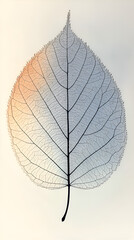 Obraz premium Delicate Leaf Skeleton Silhouette in Grayscale Natural Art Pattern for Minimalist Decor