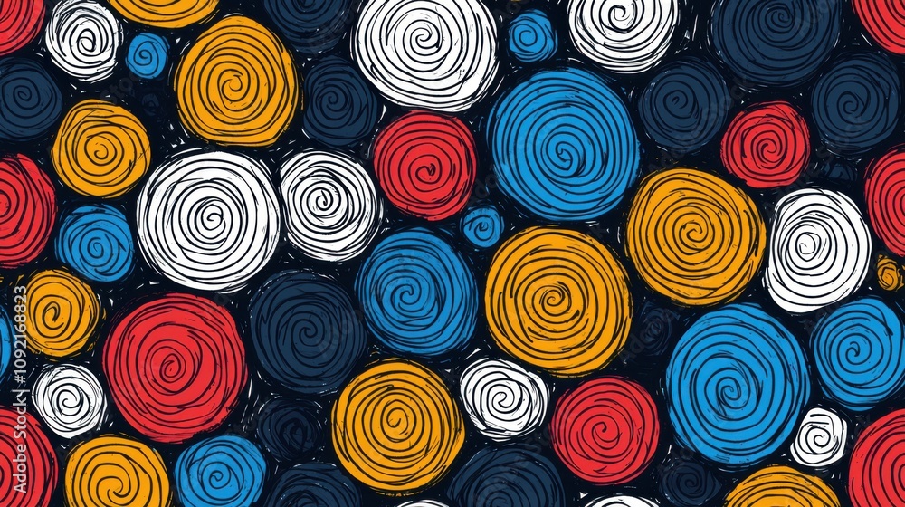 Poster colorful swirl pattern background abstract spiral design texture