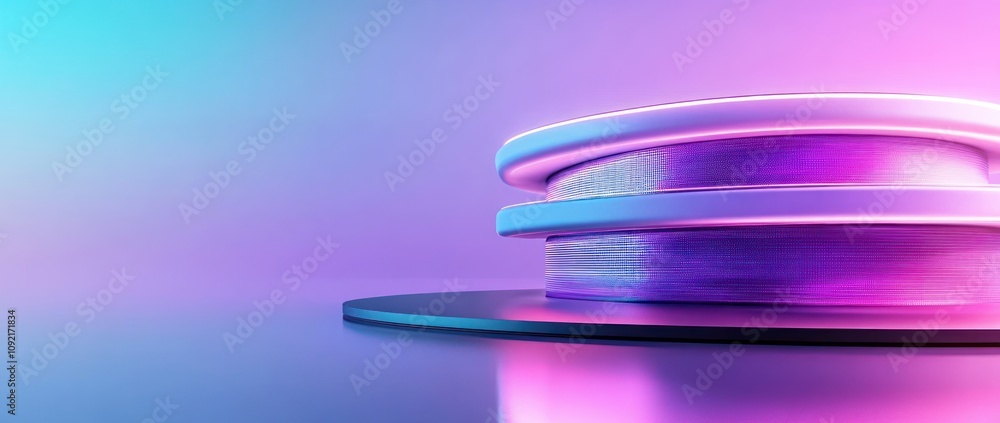 Aufkleber a vibrant, abstract representation of spools with a colorful gradient background.