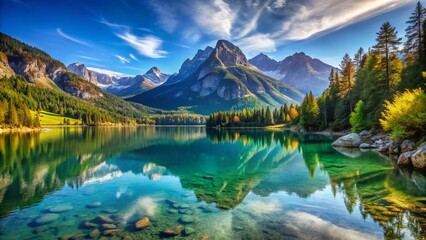 Fototapeta premium Celebrate Life's Milestones with Scenic Landscape Photography: Beautiful Nature Views for Congratulations, Achievements, and Special Occasions in High-Quality Imagery