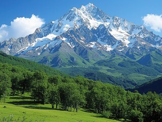 Adventurous exploration of majestic mountain range location snowcapped peaks content type landscape photography environment serene nature viewpoint panoramic perspective concept awe-inspiring beauty