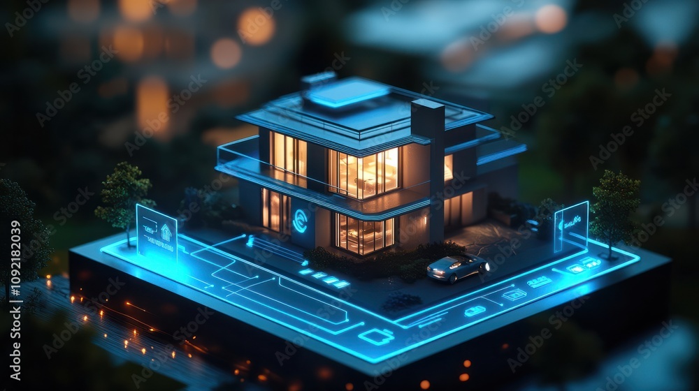 Poster explore the intuitive smart home interface and icons designed to seamlessly and easily manage all th