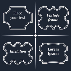 Elegantly aesthetic frames. A set of beautiful frames. Vintage style. Luxury backdrop.