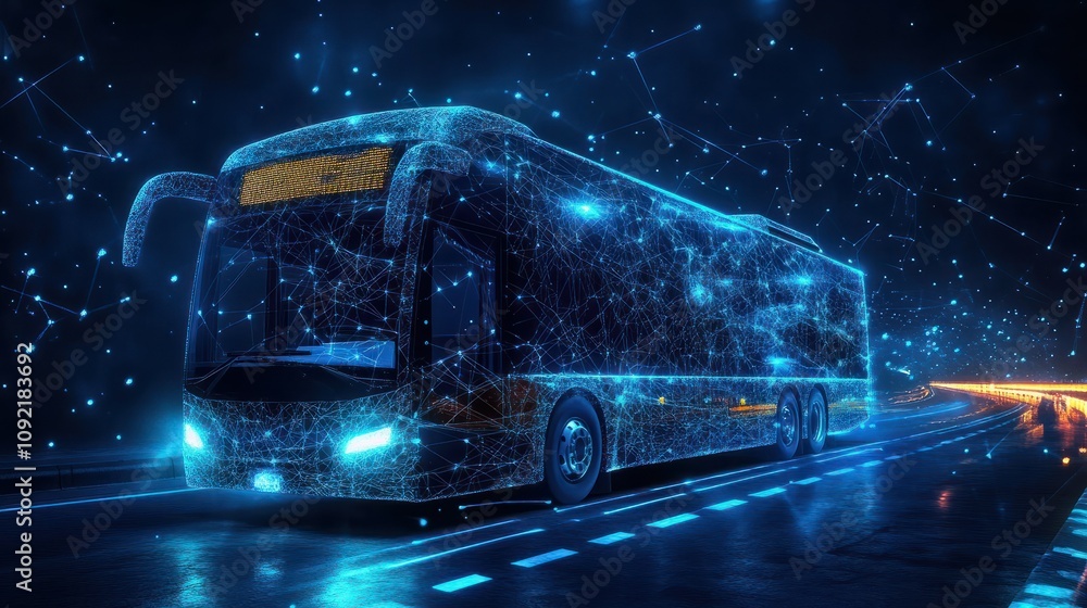 Wall mural global business internet network connection iot internet of things business intelligence concept bus