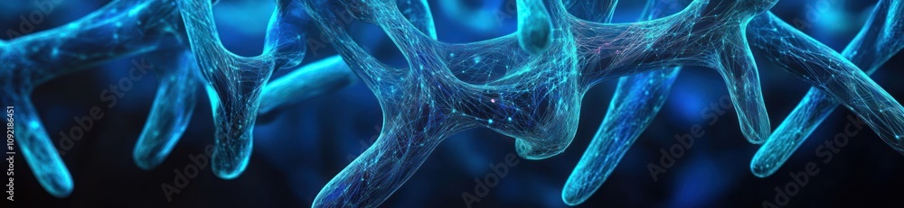 Aufkleber Abstract representation of neural connections in a digital format.