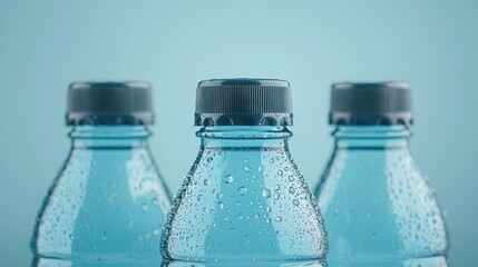 Refreshing aqua bottles studio product photography minimalist close-up