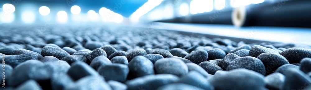 Aufkleber A close-up view of smooth pebbles on a surface, emphasizing texture and depth.