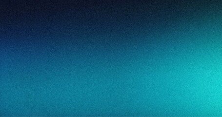 Fototapeta premium Grainy background Blue to Teal abstract gradient noise texture