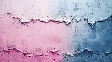 Abstract Pink and Blue Gradient Wall Texture with Peeling Paint and Distressed Pattern