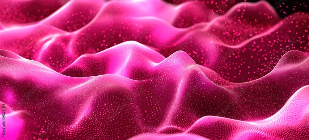 Poster abstract wavy surface in vibrant pink tones with a textured appearance.