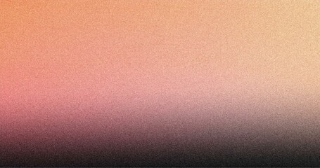 Fototapeta premium Grainy background Black to Peach abstract gradient noise texture