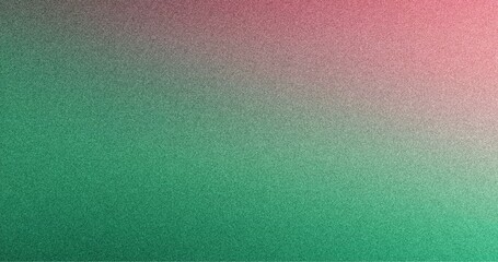 Fototapeta premium Grainy background Green to Blush abstract gradient noise texture