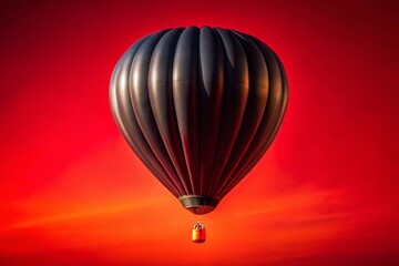 Obraz premium Black Friday Drone Photography - Black Balloon on Red Background