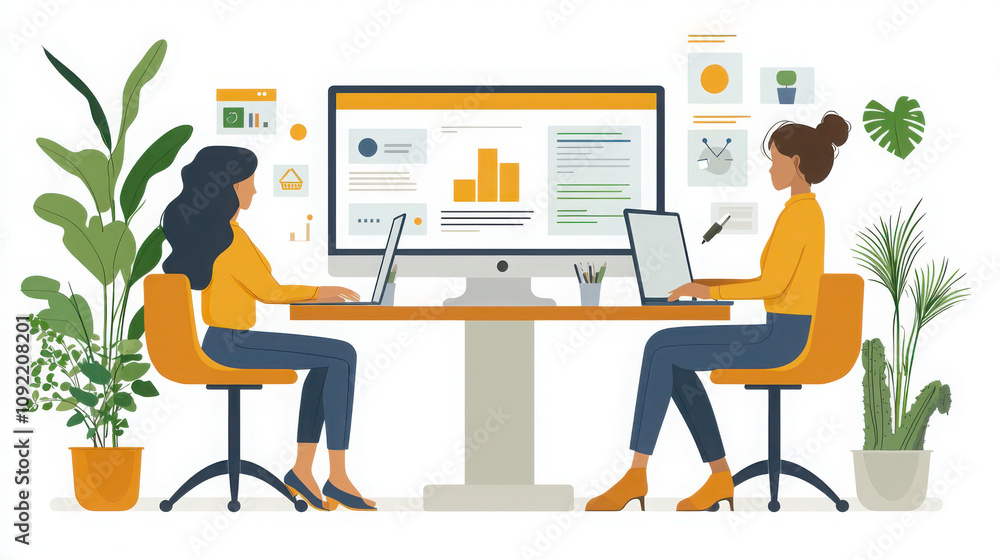 Poster streamlining business operations with a cloud-based solution for enhanced efficiency and productivit