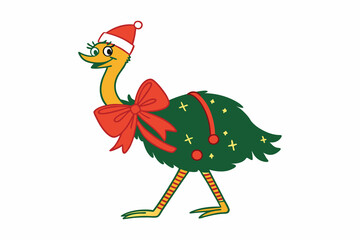 Christmas evergreen emu